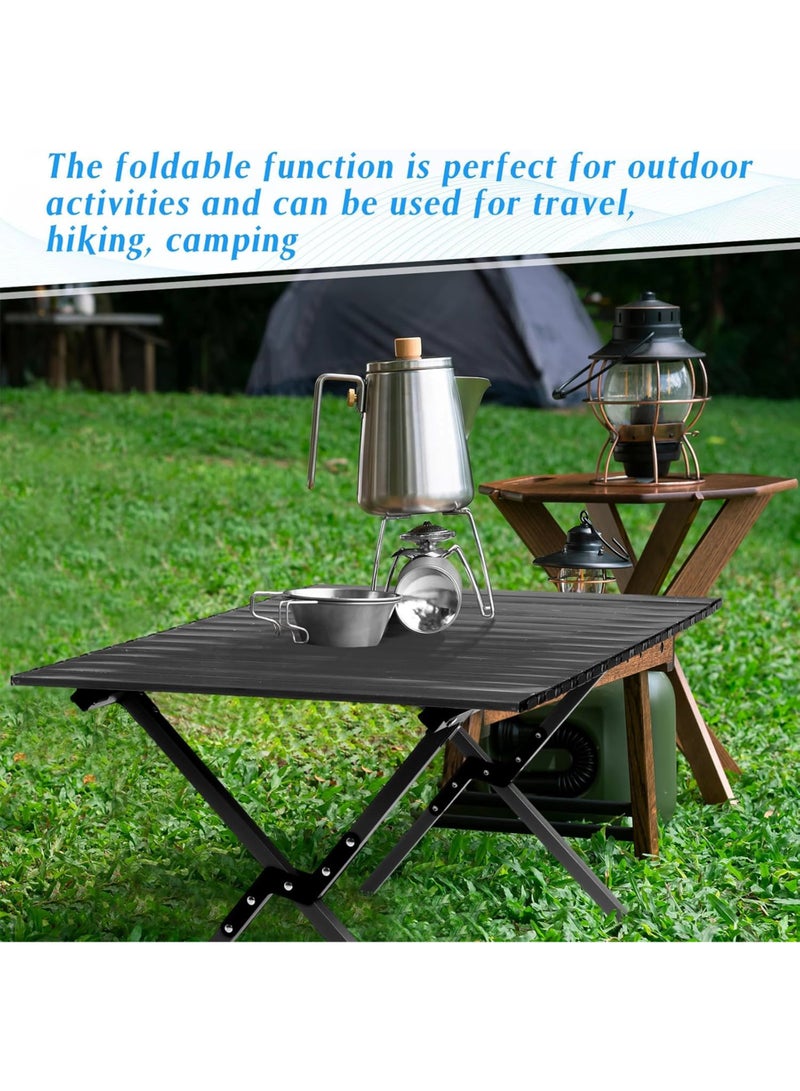 Toshionics Outdoor Camping Folding Table – Lightweight Portable Metal Roll Up Table with Carry Bag, Compact Foldable Picnic Table for Hiking, Fishing, Beach, BBQ, Cooking, Travel, Festival & Indoor Outdoor Use-90×60X45cm - Image 4